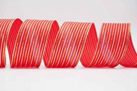 Striped Wired Ribbon_KF6576G-7G_Red